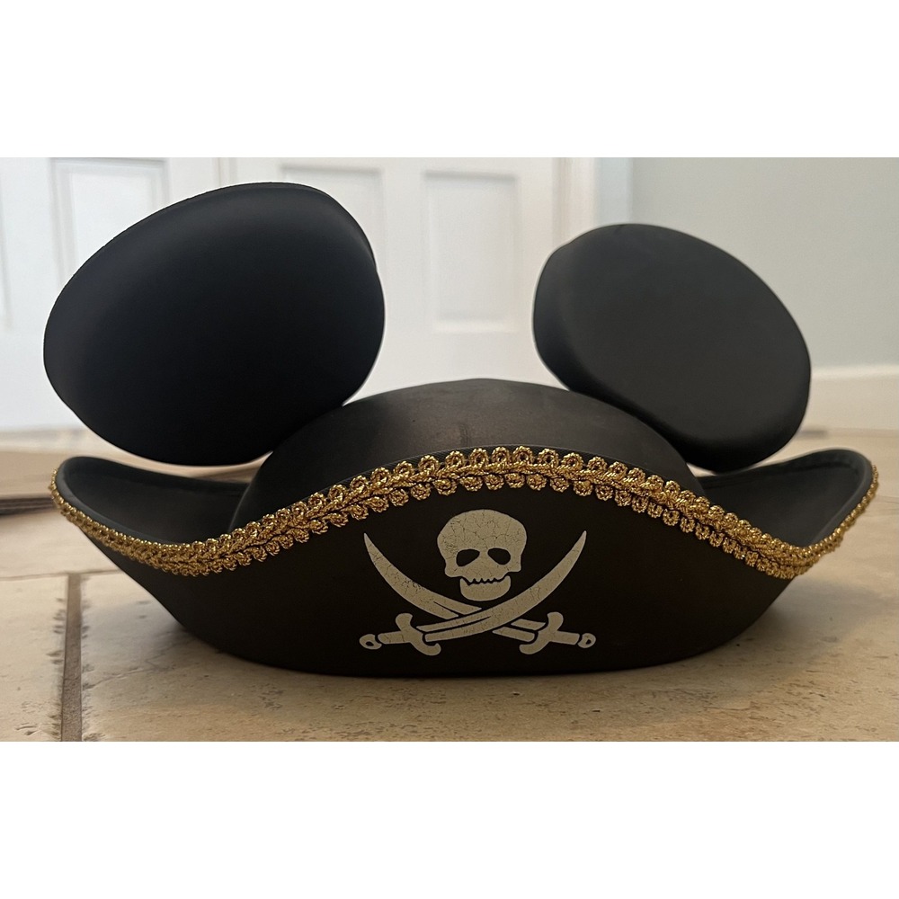 Disney Store Ear Hat Pirates Cap Skull Swords Mickey Mouse‎